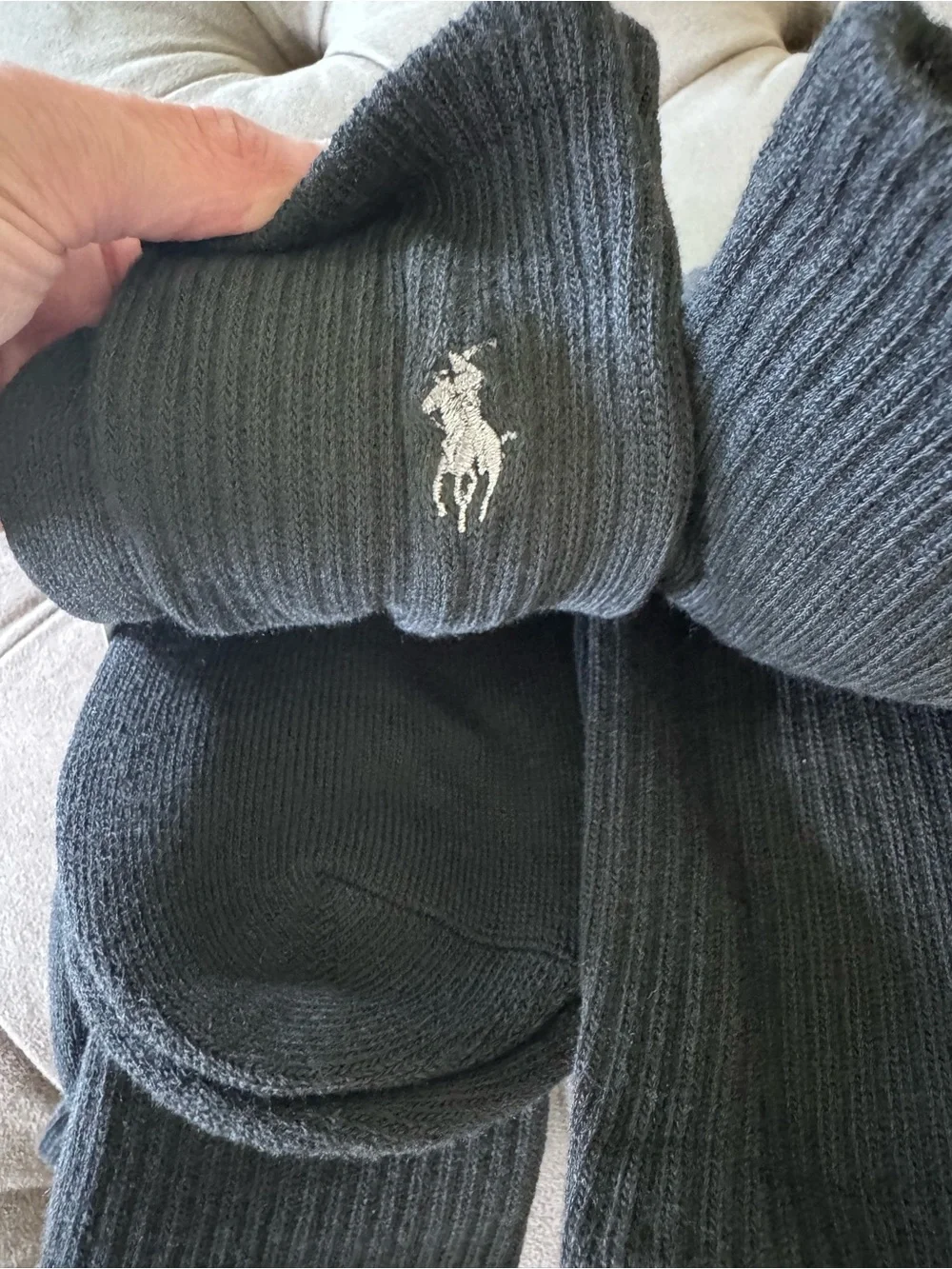 NWT Polo Ralph Lauren Men’s Black Classic Sport Crew Socks 6 Pack Half Cushion